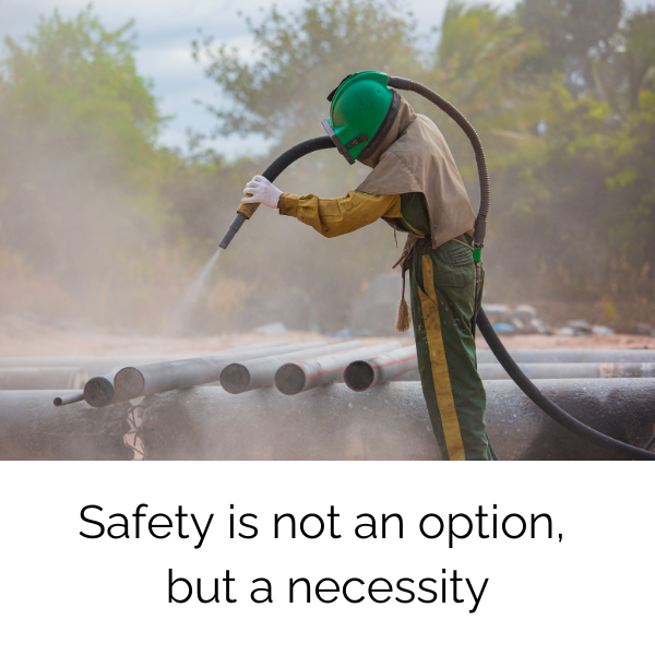 Ventilated sandblasting helmet with full protection