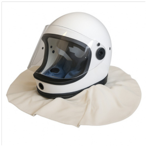 •	AIR SAF PCS sandblasting helmet with panoramic visor and assisted ventilation