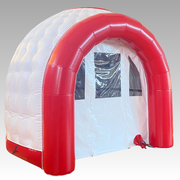 FEVI gloo inflatable sandblasting chamber ready for dust free operation
